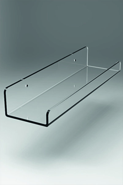 Saatistan Transparent Plexi Shelf Organization Stand, 30 Cm, Stylish and Func...