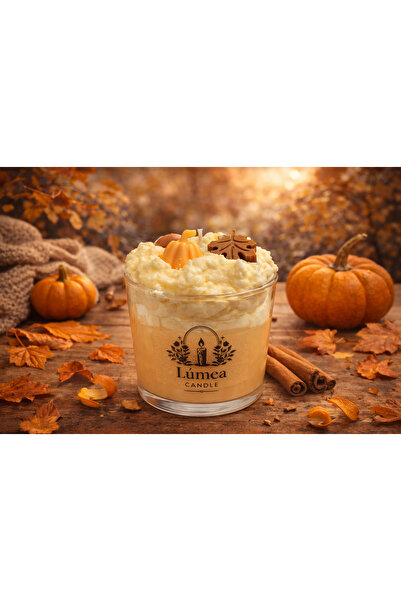 Lúmea Candle Lúmea Pumpkin Cream Dekoratif Soya Mum | Balkabağı & Sonbahar Te...