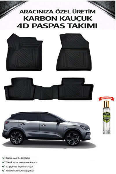 YEKCARS RENAULT AUSTRAL MİLD HYBRİD 2026 MODEL ARACINIZA ÖZEL KARBON KAUÇUK P...