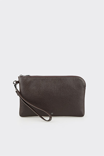 Elle Shoes Kahve Deri Erkek El Çantası