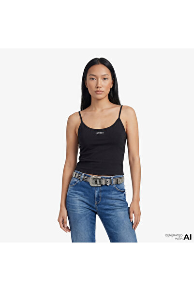 Guess Margot Aktif Kadın Siyah T-Shirt