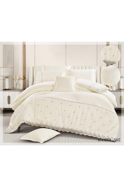 ROSHAN Luxurious royal Lace double bedsheet with an elegant design, made of m...