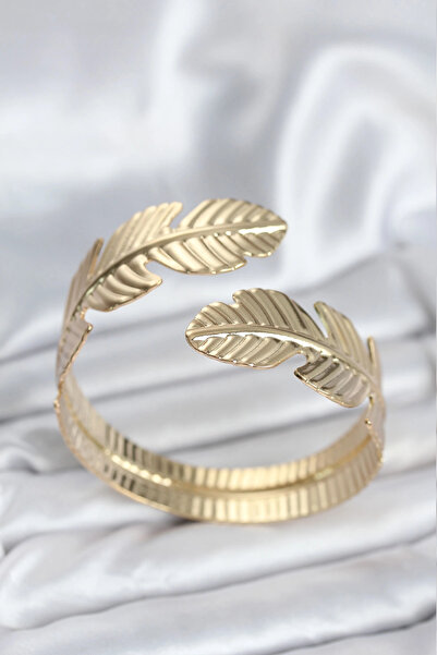 online kapsulavm avm alışveriş Leaf Model Gold Color Women's Bracelet