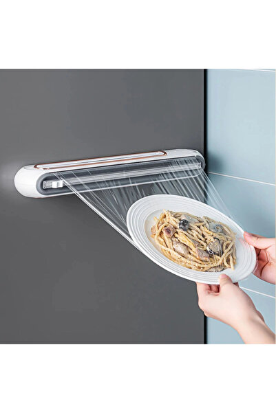 Saatistan Çift Yönlü Bıçaklı 30 cm Mıknatıslı Streç Film ve Yağlı Kağıt Dispe...