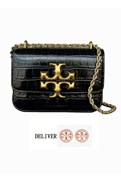 TORYAX Eleanor small shoulder bag, crocodile-embossed leather.