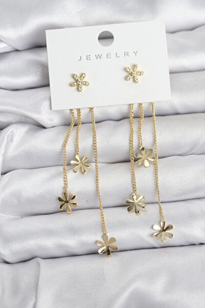 online kapsulavm avm alışveriş Papatya Model Gold Color Brass Dangle Women's ...