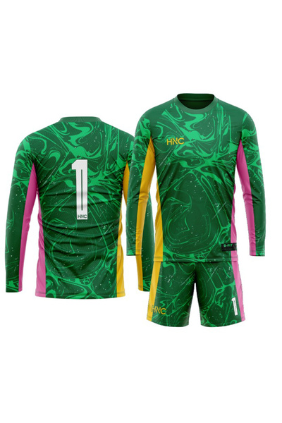 HNC Sport Kinetic Erkek Uzun Kollu Nefes Alabilen Çocuk ve Yetişkin Kaleci Fo...