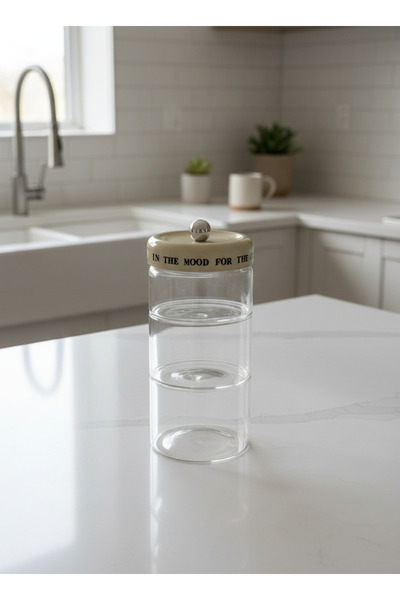 FARALYAHOME Vakum Kapaklı 3 katlı Cam Kavanoz ( 2 x 750ml / 1 x 600 ML ) Cam ...