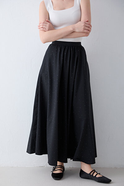 Melike Tatar Taşlı Poplin Etek 77-1999