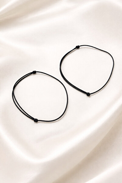 Crystal Atelier Siyah ip Bileklik