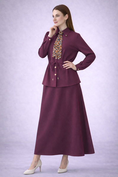 benguen Scarf Double Set N7193 Claret Red