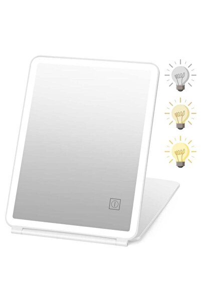 Arabest Portable Travel Size Makeup Mirror,Foldable 3 Color Brightness,USB Re...