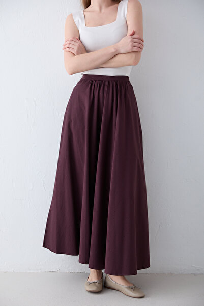 Melike Tatar Taşlı Poplin Etek 77-1999