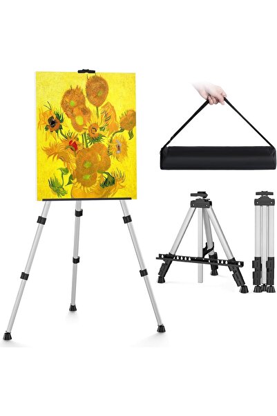 Arabest Adjustable Metal Art Easel Stand,Portable Floor & Tabletop Display Tr...