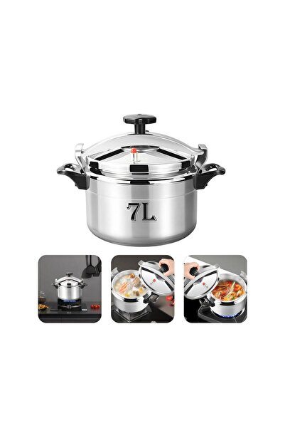 Tradeo 7L Aluminum Pressure Cooker 1.9mm Thick Safe Durable Fast Cooking Pot
