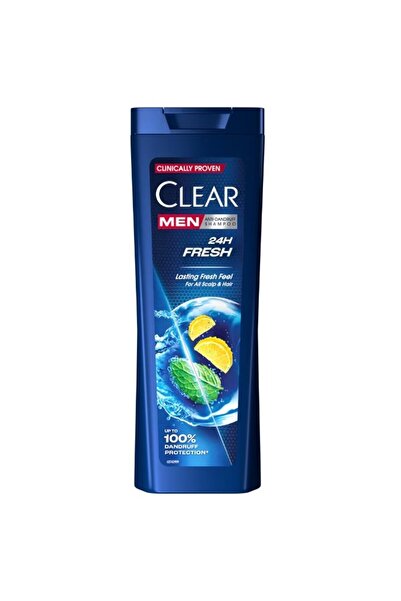 Clear Set 2 x Sampon Men 24H Fresh, Lamaie si Menta, 360 ml