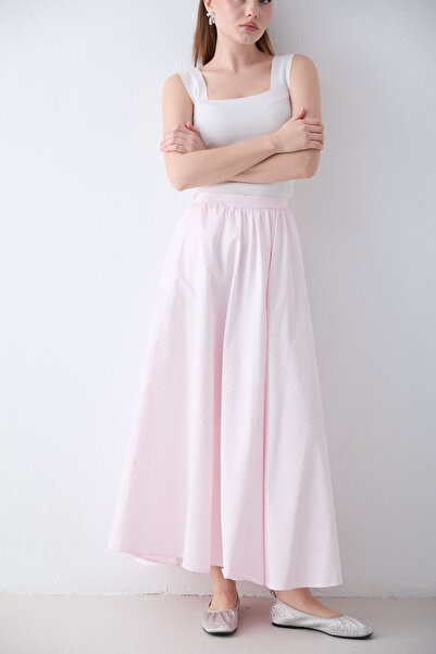 Melike Tatar Taşlı Poplin Etek 77-1999