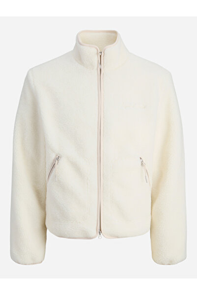 Jack & Jones Cream Teddy Fleece Jacket