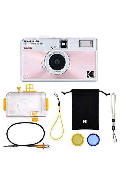 Kodak EKTAR H35N 35mm Filmli Fotoğraf Makinesi- Premium Paket-Sırlı Pembe