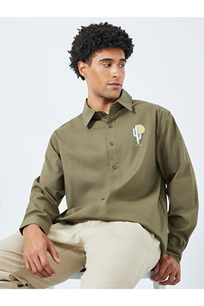 Styli Men Relaxed Fit Linen Blend Shirt