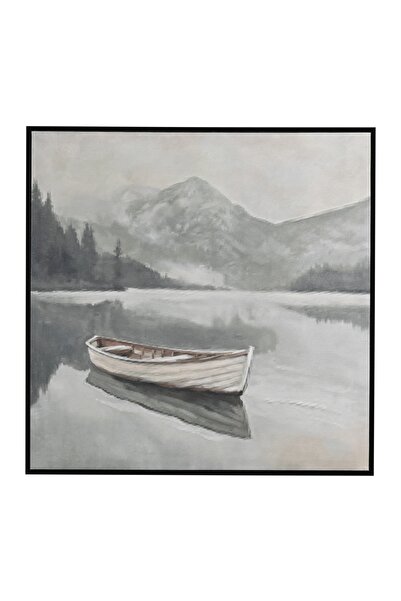 Mudo Concept QUIET SHORE ÇERÇEVELİ YAĞLIBOYA TABLO 100X100 CM