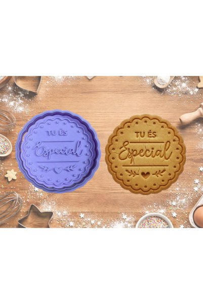 Onflow "You Are Special" Written Cookie Stamp - Round 3D Printing Stamp and Embosser Set