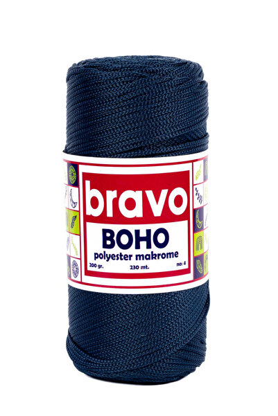 Bravo Poliester Makrame Br:4 - Mornarsko plava 260 Poliester Makrame Konopac ...