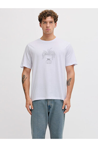 REBEL By Styli White Printed Cotton T-Shirt