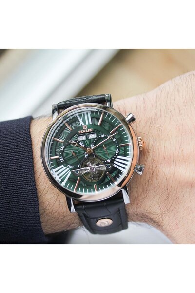 Reward Rwa147655 Leather Automatic Men's Wristwatch with Cord Strap