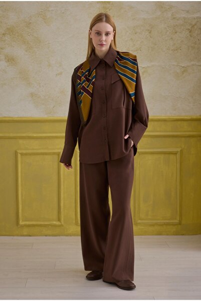 HEQA Pantaloni drepti croială maro