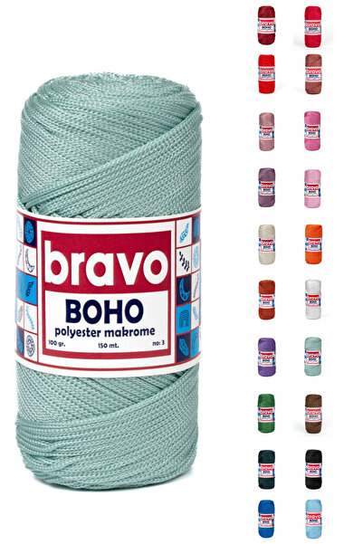 Bravo poliester Nr.:3 -165 Verde poliester macrameu Ață 1 mm-100 gr Supla Ață...