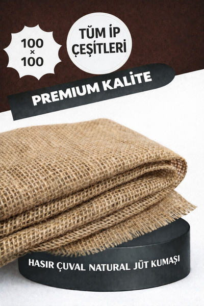 ndw natural design work Hasır Çuval Natural Jüt Kumaşı Kaliteli (En 1 Metre -...