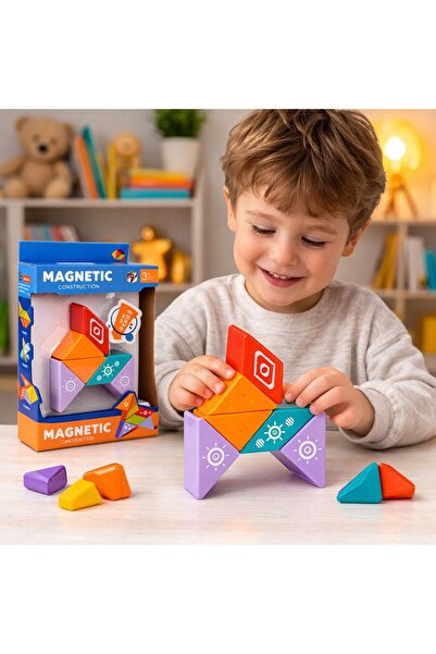 Toyska Zeka Geliştiren Manyetik Yapı Oyunu-6 Parça