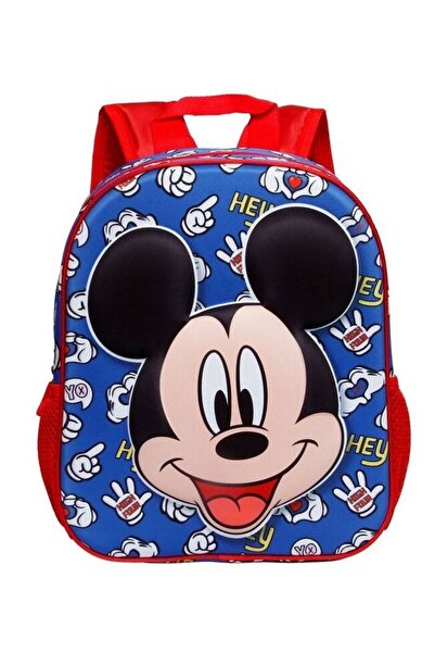 Mickey Mouse Rucsac din poliester 3D, Hey Mickey Mouse, albastru, 31 x 26 x 1...