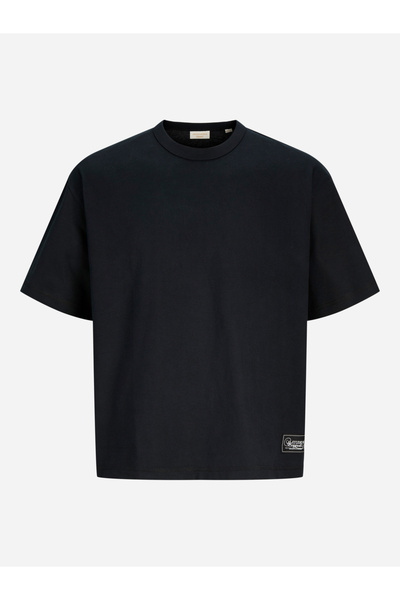 Jack & Jones Black Crew Neck Cotton T-Shirt