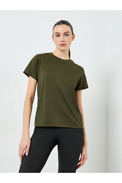 Styli Textured Basic Short Sleeve Top