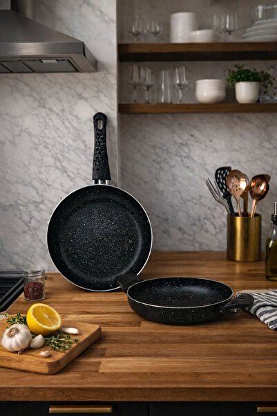 Brillant Pegasi Tava Sahan Seti Modern Design Non-Stick 2-Piece Cooking Set
