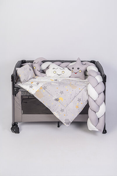 Jasmin Bebe Home Örgülü 7 Parça Lüks Uyku Seti (Tüm Beşik ve Oyun Parklarına ...
