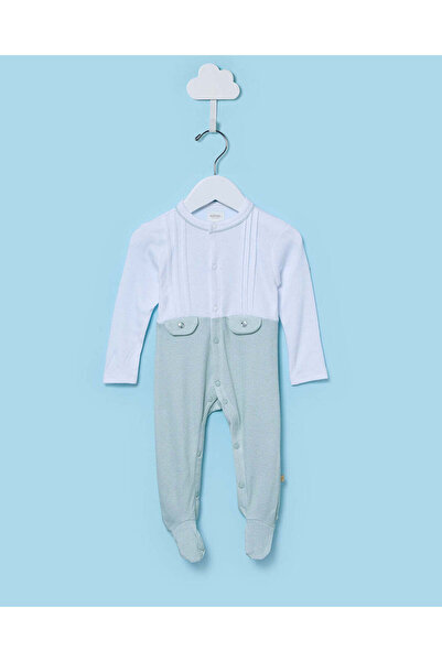 REDTAG بدلة نوم للأطفال باللون الأخضر الفاتح، مصممة ومخيطة