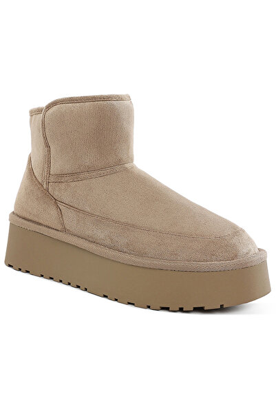 london Rag Women Chunky Platform Winter Boots in Taupe