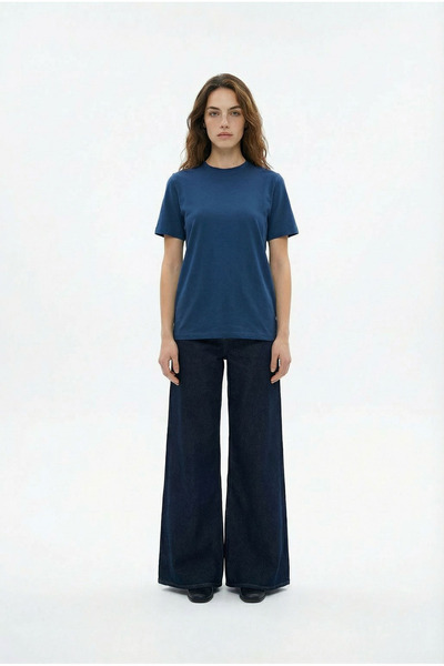ALLDAY Indigo-B okrugla kragna M Modal majica
