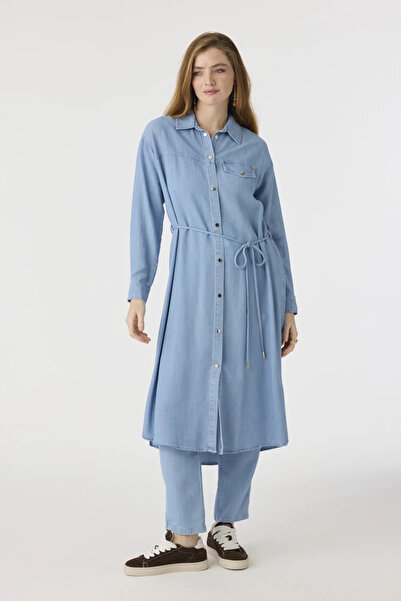 Zühre NOA TUNİK 38-48 Mavi Tunik