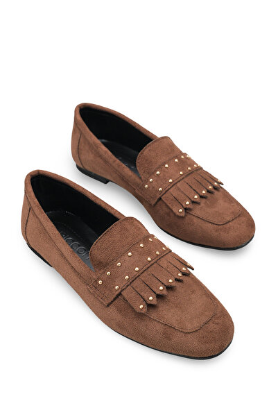 Riccon Femei balerini 0012920 Maro piele întoarsă