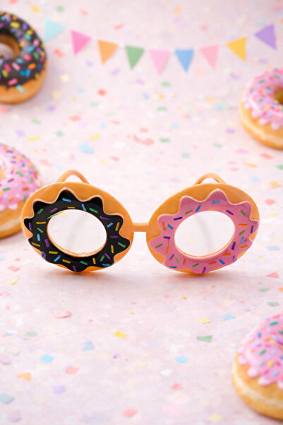 PARTİPORT Donut Party Glasses Without Glass Funny Party Glasses Birthday Part...
