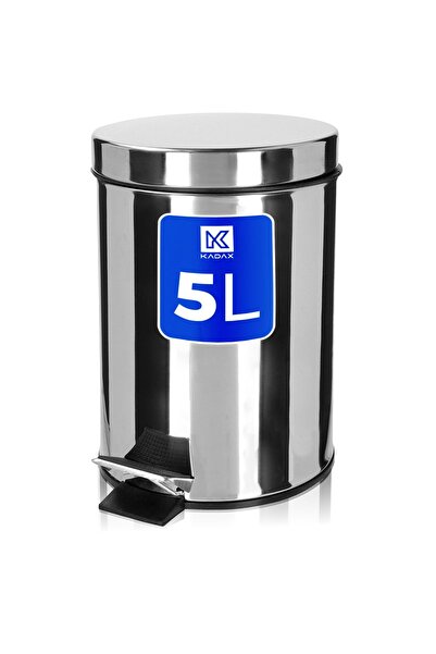 KADAX Coș de gunoi pentru baie 5L, recipient pentru baie cu găleată cu pedală...