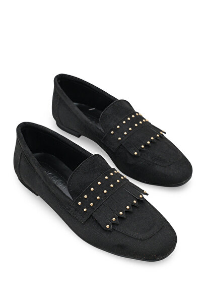 Riccon Women's Ballet Flats 0012920 Black Suede