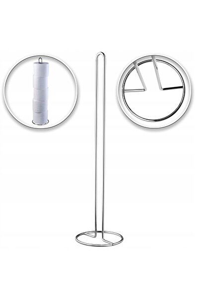 KADAX Silver Spare Toilet Paper Holder Stand for 5 Rolls for Toilets