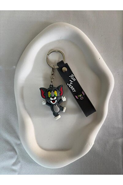 Butik شخصية توم من السيليكون سلسلة مفاتيح كارتون كوميك سلسلة مفاتيح