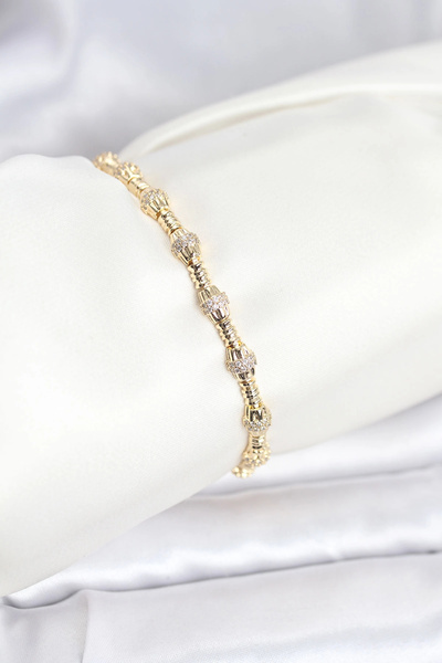online kapsulavm avm alışveriş Brass Gold Color Vip Series Punta Model Zircon...