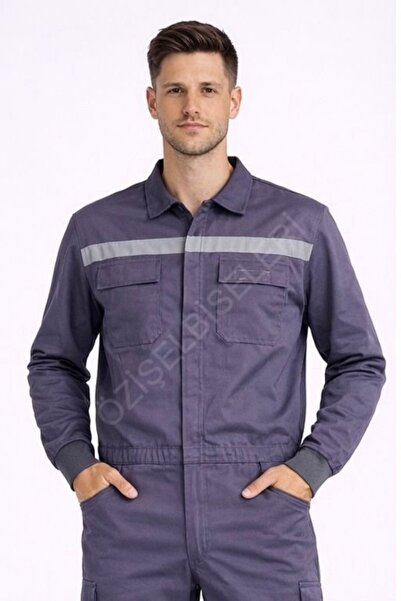 MODA Gabardin Reflektörlü 16/12 Boy Tulum İşçi Tulumu